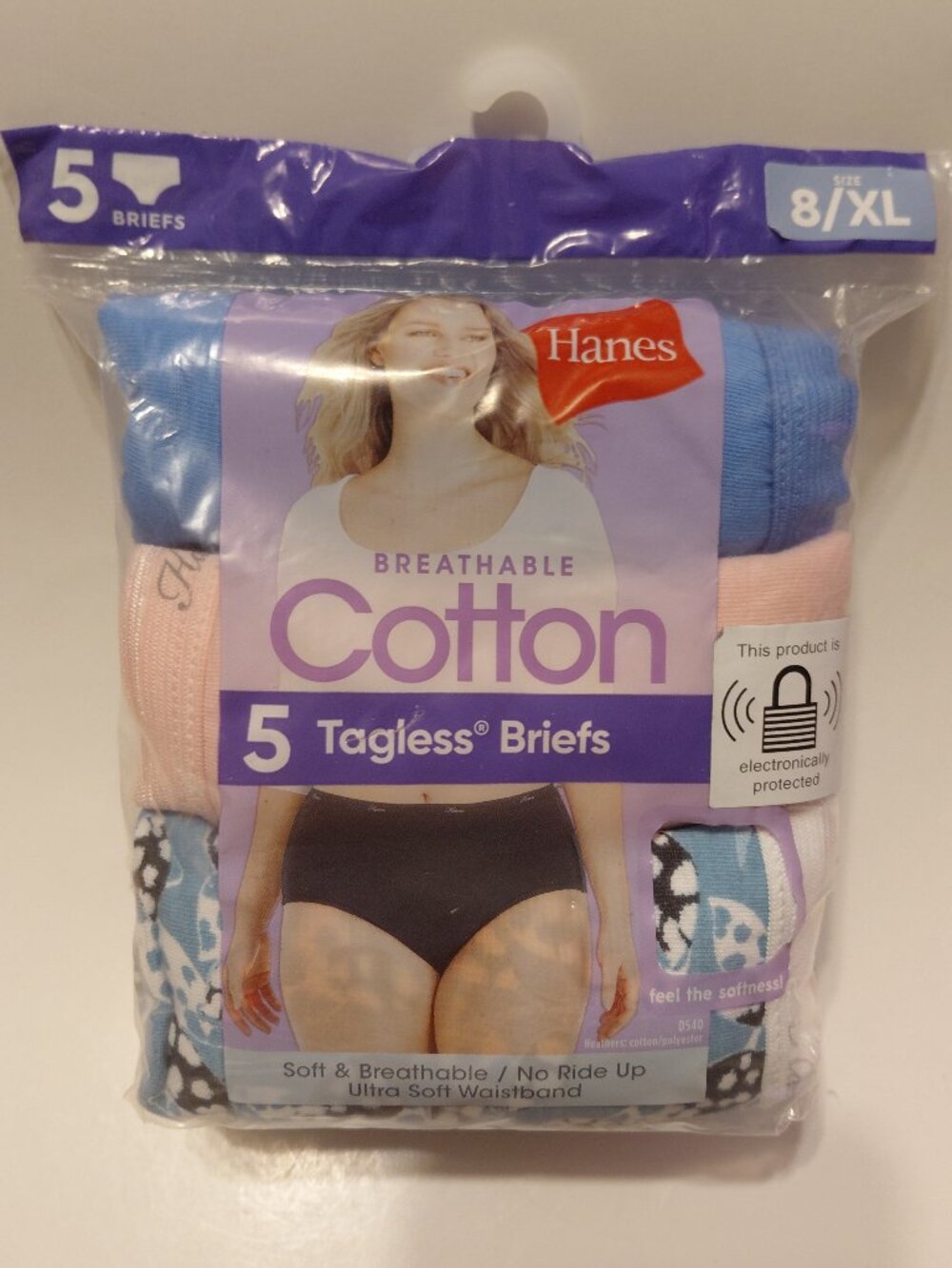 Hanes Breathable Cotton Tagless Briefs Size 8/XL Ultra soft waistband No ride up